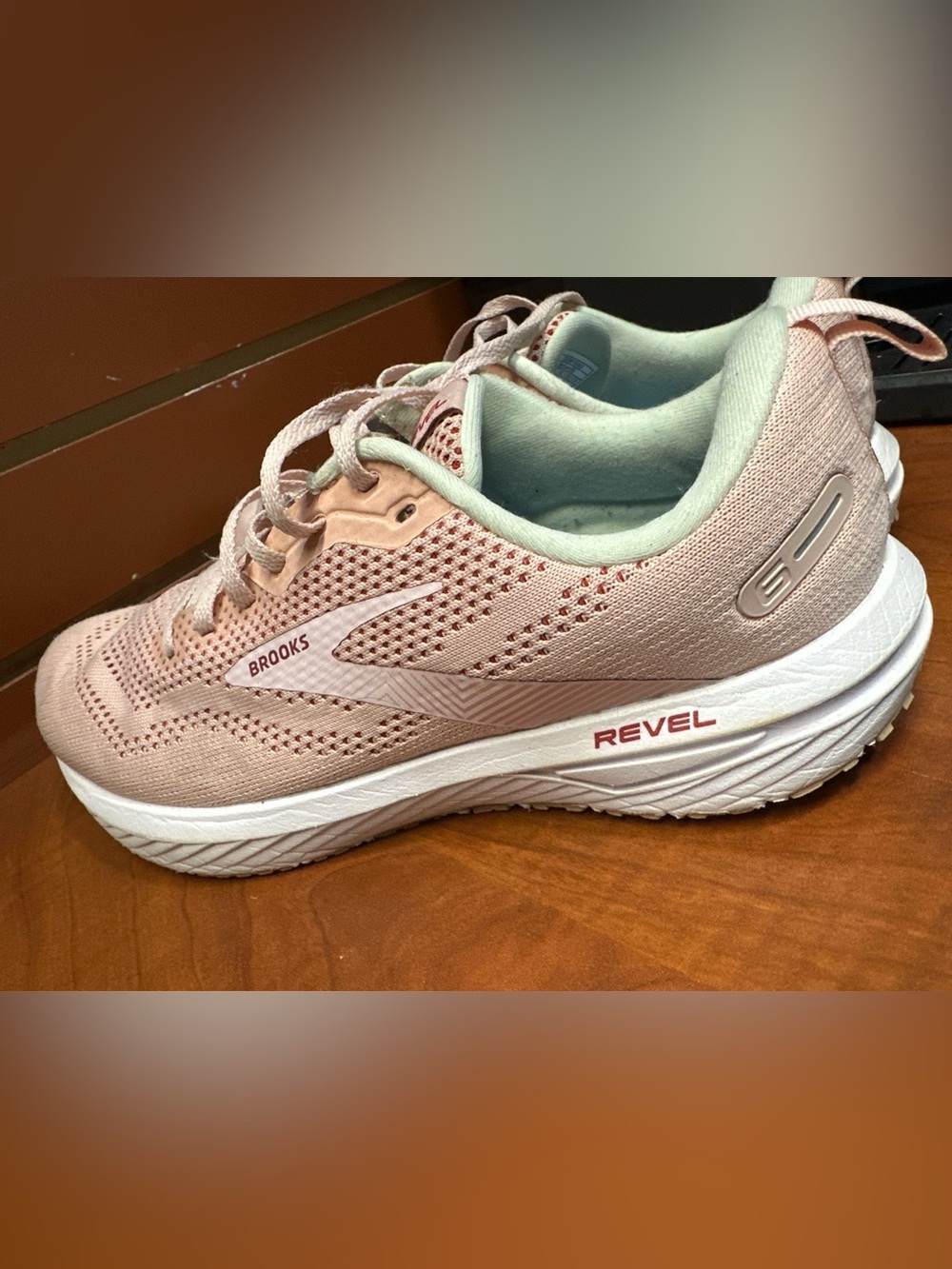 Brooks Revel Women’s Pink Mint Running Walking Sneakers - Picture 4 of 7